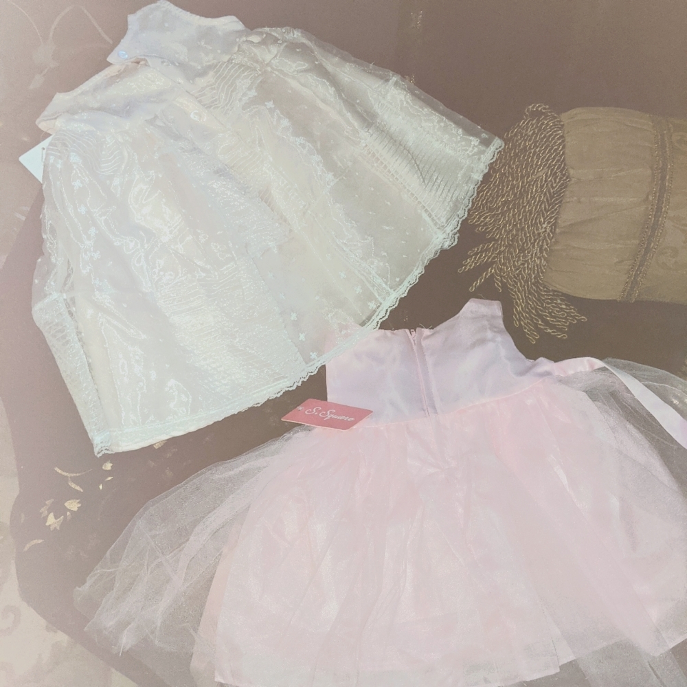 2 dresses 12 months pink girls